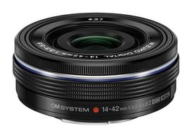OM SYSTEM Olympus Digital EZ Black Compact 3x Zoom Lens for Micro Four Thirds System Cameras M.Zuiko 14-42mm F3.5-5.6