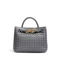 Tarpvalstybinė moteriška rankų darbo lankas nešiojama rankinė: Universalus Rankinis Krepšys, Peties ir Crossbody Krepšys su Mažu Kvepiančiu Stiliumi gray