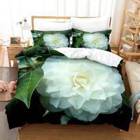Green Flower Duvet Cover Twin Size Rose Comforter Quilt Covers Queen Pillowcase Bedding Set 3PCS 2PCS for Single Double Bed Full EU Sing 135x200cm&Duvet Cover black