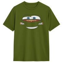 Cars Halloween Lightning McQueen Big Face T Shirt Man Y2K Pure Cotton T-Shirts Summer O-Neck Tee Shirt Oversized Clothes 4XL white