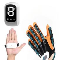 Five-Finger Rehabilitation Robot Gloves Portable Hand Rehabilitation Gloves  Stroke Recovery XXL-Left hand set