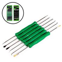 6x Carbon Steel PCB Desoldering Aid Tool Soldering Welding Aid Assist Cleaning Repair Tool Scraper Awl Brush Fork Hook Push Rod Ship Within 24 Hours