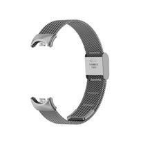 Nerūdijančio plieno apyrankė Xiaomi Mi Band 9/8 išmaniam apyrankei, pakaitiniai priedai, laikrodžio apyrankė Miband 8 išmaniam laikrodžiui for Miband 8 pilka spalva