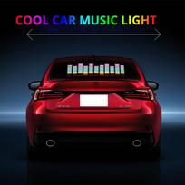 Automobilio galinio lango muzikos šviesa balsu aktyvuojama LED muzikos ritmo automobilio galinio lango šviesa 45*10cm/colorful red