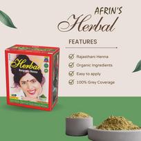 RKS AFRIN'S Herbal Burgundy Henna Hair Colour Powder for Women & Men | Ammonia-Free Herbal Hair Color | Natural Burgundy Shade | Red Coverage wit