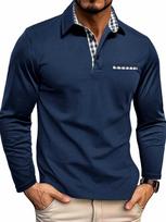 Esminis ilgomis rankovėmis polo marškinėlis, stilingas kasdieniam dėvėjimui. XXL black