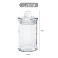 Minimalist Transparent Sealed Glass Jar Storage Jars with Lids Tea Caddy Candy Pots Desk Decoration Spice Jar Cereal Dispenser white