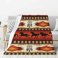 Individualus indėnų navachų boho actekų rašto pledas Minkštas vilnos pavasario šiltas flanelinis metamas pledas sofai lovai lovatiesė 130x150cm