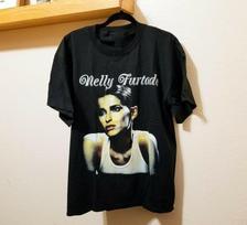 Vtg Nelly Furtado Burn in the Spotlight Tour Cotton Black Full Size Shirt MM727 Unisex T-Shirt XXL black