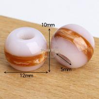 12x10mm Large Hole Resin Beads for DIY Handmade Jewelry, Headwear, Bags, and Clothing Accessories