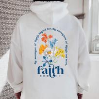 Estetiški krikščioniški gobtuvai Biblijos eilėraščiai Hoodie Moteriškas religinis megztinis Faith ilgomis rankovėmis megztinis su gobtuvu krikščionių dovanos S gray