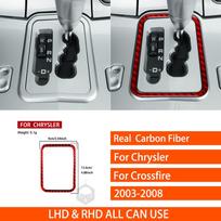For Chrysler Crossfire 2003-2008 Real Carbon Fiber Stickers Central automatic gear shift frame panel Car Accessories decorative