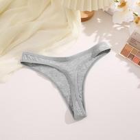 Moteriški stringai Minkštos medvilnės G-stygelių apatinis trikotažas Seksualūs žemo aukščio apatiniai apatiniai S-XL Patogios kelnaitės mergaitėms L beige