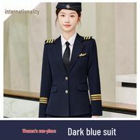 Unisex Military Drum Honor Guard Costume Set: Flight Attendant, Junior Attendant, Captain, Security Guard, Protocol Officer Suit XL beige