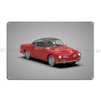 Karmann Ghia Metalinė Plokštelė Plakatas Vintage Klubo Dizainas Garažas Personalizuotas Skardinis Ženklas Plakatas 30x40cm(11.8x15.7inch)
