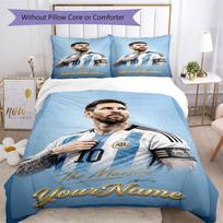 Messi 315 Customize your name Bedding Set Breathable Duvet Cover with Pillowcases Home Decoration Birthday Gift 140cmx200cm