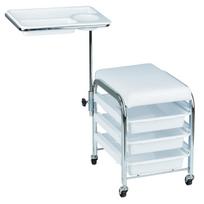 Cross-border Movable Pedicure Stool with Drawer - Beauty & Nail Art Cart