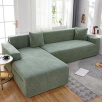 Sofos užvalkalai svetainei Neperšlampami sofos sofos fotelio užvalkalai L formos kampiniai žakardo užvalkalai 1/2/3/4 vietų 1 Seater 90-140 cm gray