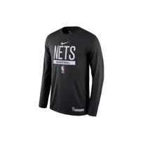 Nike NBA Brooklyn Nets Team Logo Long Sleeve Dri-Fit T-shirt Black/White Men Streetwear DR6504-010 M black
