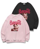 Oeta Christmas Lovely Coco Oversized Sweatshirt (Type B) Brown/L white