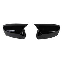Glossy Carbon Fiber Door Mirror Cover for Subaru Outback/Crosstrek/WRX 2015-, Exterior Car Decoration Upgrade Accessories Black No light