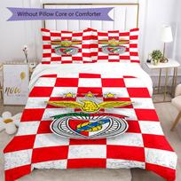 3pcs Benfica Bedding Set Duvet Cover Closure Includes 1 Duvet Cover & 2 Pillowcases, Soft and Comfortable for All Seasons. 135cmx200cm