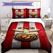 3pcs Benfica Bedding Set Duvet Cover Closure Includes 1 Duvet Cover & 2 Pillowcases, Soft and Comfortable for All Seasons. 140cmx200cm