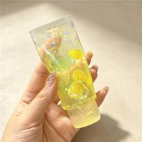 Cute Fruit Maltose Toothpaste Squishy Fidget Sensory Toy Glitter Filled Soft Non-Toxic Slow Rising Anti-Anxiety Relief Relax Toy