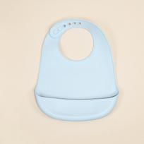 Silicone Baby Bib: Waterproof, Three-Dimensional Design, Super Soft, Wash-Free. mėlyna