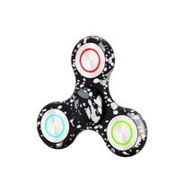 3 spalvų šviečiantis metalinis Fidget Spinner kamufliažinis trikampis rankinis suktukas Fidget žaislai, skirti suaugusiųjų biuro streso malšinimui black