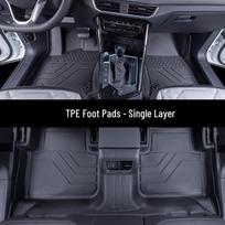 Universal TPE Car Floor Mats - Waterproof, No Odor, Anti-Slip, Wear-Resistant, Full Coverage for All Models. (Single Layer) TPE Floor Mats gray