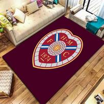Heart of Midlothian futbolo klubo kilimas svetainei, miegamajam, namų sofos dekoravimui, vaikų žaidimų neslystantis grindų kilimėlis 40x60cm( 15x23in ) white