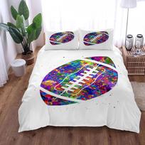 National Rugby Water Art Duvet Cover Set King Queen Double Full Twin Single Size Bed Linen Set 150*200cm 3pcs gray