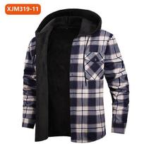Vyriški termo marškinėliai: Fleece pamušalo, storesni flaneliniai languoti marškiniai – Vienas vienetinis vyriškas marškinys su fleece pamušalu 3XL gray