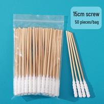 Pet Ear Cleaning Swabs with Spiral Head for Cats & Dogs - Extended Cotton Swabs for Mite Removal and Ear Cleansing blue