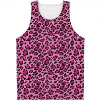 Apatiniai marškinėliai 3D spausdinimo leopardas, berankovė maikutė vyrams, vasariniai laisvalaikio marškinėliai be rankovių, gyvūno odos grafika, sportinės maikutės, sporto salės raumenų liemenė L black