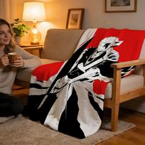 BLEACH Klasikinė Animacija Mesti Antklodė Didelio Tankio Trumpo Pluošto Minkšta Sofai Oro Kondicionieriaus Kambariui. 75cmx90cm black