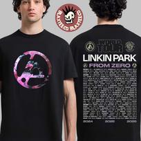 Linkin Park From Zero World Tour 2026 Europe And UK Merch Logo With Dates T-Shirt 150 gray
