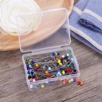 100pcs/set Bead Glass Head Colored Fixed Safety Pin Sewing Needles Knitting Pin Dressmaking Pins