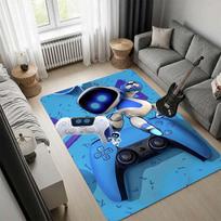 Astro Bot Game Area Rug, Space Robot Alien Monster Print Floor Carpet for Living Room Bedroom Game Room Decor 80x120cm( 31x47in)