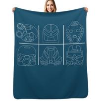 Bionicle Great Masks of Power Throw Blanket Lightweight Warm Blanket for Travel Camping 102x76cm(40x30in) gray