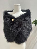 Men and Women Viking Medieval Faux Fur Shawl Scarf Fur Warrior Costume Accessories Halloween Cape gray
