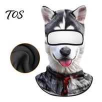 Adjustable Balaclava Mask 3D Animal Face Mask, Windproof Full Cover with Ears, Masks Ears Dog Cat Fox Tiger Cosplay Guard for Halloween Skiing Cycling One Size C