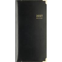 Takahashi Shoten 2027 New Diary 1 Weekly Planner Pocket Size Black Leather Style Organizer 73 black