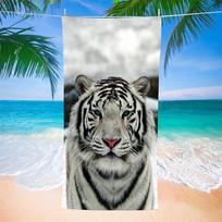 Leopard Print Microfiber Beach Towel Tigers Absorbent Swimming Towel Lightweight Quick Drying Pool Towel Perfect for Men Women 76x152cm