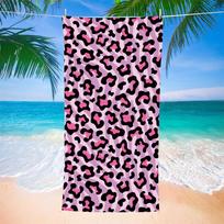 Leopard Print Microfiber Beach Towel Tigers Absorbent Swimming Towel Lightweight Quick Drying Pool Towel Perfect for Men Women 76x152cm