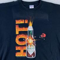 Vintage 90s Tabasco Pepper Sauce HOT! Shirt Mens XL Bottle Brand Fire USA Unisex T-Shirt XXXXL orange