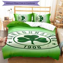 3pcs Panathinaikos FC pattern bedding set duvet cover set includes duvet cover &pillowcases,perfect all season bedroom decoration&gift 135cmx200cm