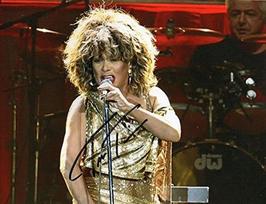 Photo Tina Turner Signed Autographed 8 x 10 brown