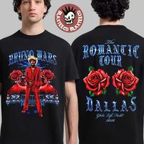 Bruno Mars The Romantic Tour 2026 Dallas Texas Exclusive Merch At Globe Life Field On April 18 19 2026 T-Shirt M red